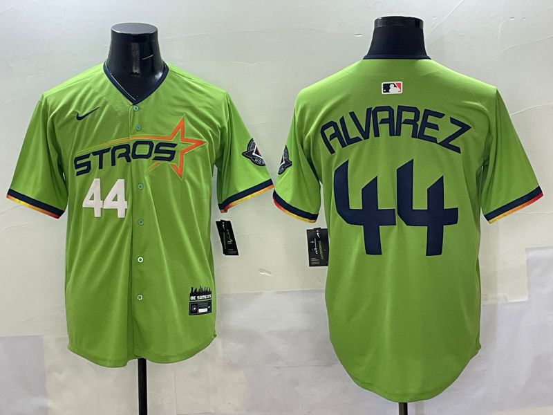 Men Houston Astros #44 Alvarez Green three generations Joint Name 2025 Nike MLB Jersey style 4